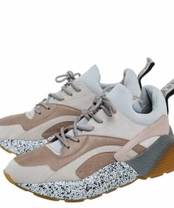 New 😉 Stella McCartney Grey/Beige Faux Leather And Suede Eclypse Chunky 👟 Sneakers Size 40 For 👩 Women ⌛ -Stella McCartney Shop luxury women stella mccartney used shoes p515022 006
