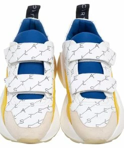 New ⌛ Stella McCartney White Faux Leather And Faux Suede Eclypse Velcro Strap Low Top 👟 Sneakers Size 41 For 👩 Women 🥰 -Stella McCartney Shop luxury women stella mccartney used shoes p519413 005