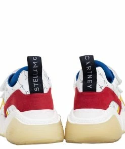 New ⌛ Stella McCartney White Faux Leather And Faux Suede Eclypse Velcro Strap Low Top 👟 Sneakers Size 41 For 👩 Women 🥰 -Stella McCartney Shop luxury women stella mccartney used shoes p519413 006