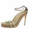 Cheapest ⭐ Stella McCartney Beige Cork Double Buckle Strap 🩴 Sandals Size 38 For 👩 Women 🔥 -Stella McCartney Shop luxury women stella mccartney used shoes p52076 001