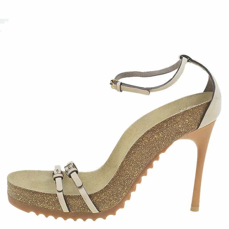 Cheapest โญ Stella McCartney Beige Cork Double Buckle Strap ๐ฉด Sandals Size 38 For ๐ฉ Women ๐ฅ 4 Cheapest โญ Stella McCartney Beige Cork Double Buckle Strap ๐ฉด Sandals Size 38 For ๐ฉ Women ๐ฅ - Image 2