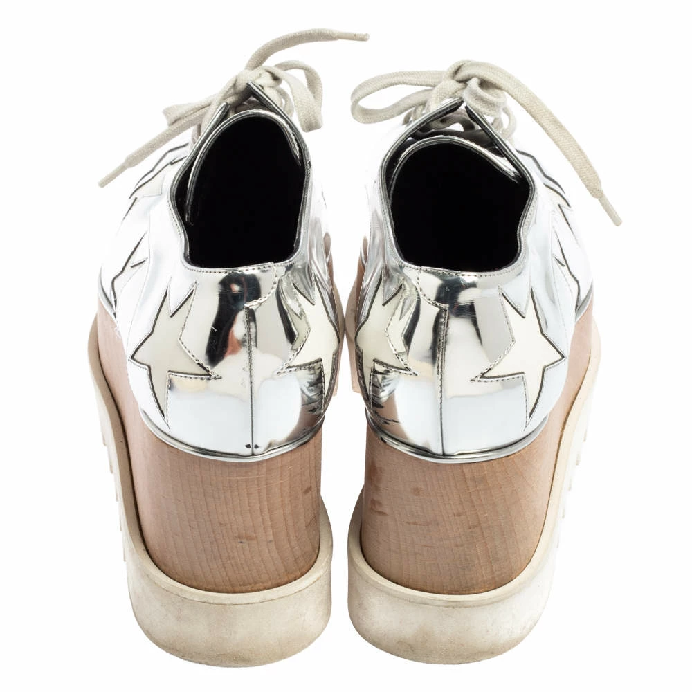 Cheap ๐ Stella McCartney Silver/White Faux Leather And Elyse Star Platform Derby Size 38.5 For ๐ฉ Women ๐ 7 Cheap ๐ Stella McCartney Silver/White Faux Leather And Elyse Star Platform Derby Size 38.5 For ๐ฉ Women ๐ - Image 5