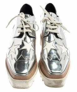 Cheap ๐ Stella McCartney Silver/White Faux Leather And Elyse Star Platform Derby Size 38.5 For ๐ฉ Women ๐ 12 Cheap ๐ Stella McCartney Silver/White Faux Leather And Elyse Star Platform Derby Size 38.5 For ๐ฉ Women ๐ -Stella McCartney Shop luxury women stella mccartney used shoes p520762 007