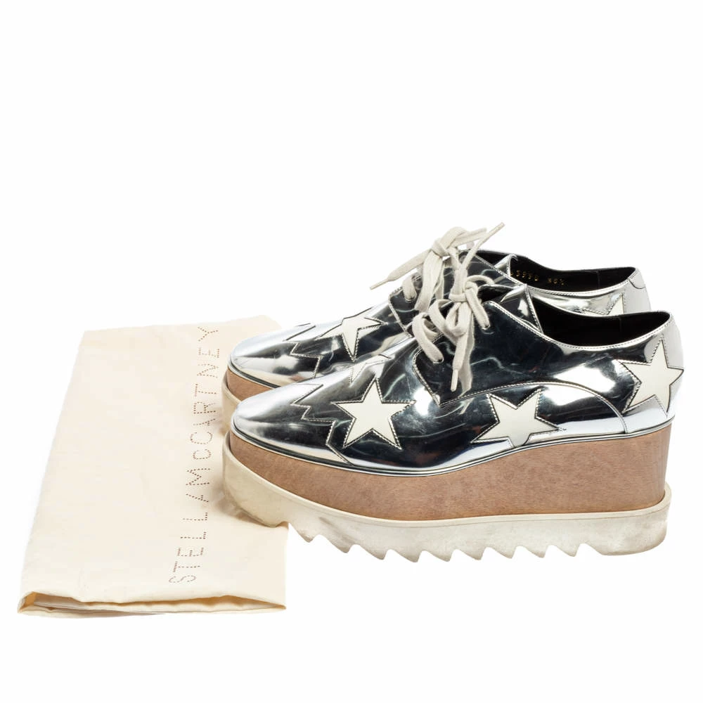 Cheap ๐ Stella McCartney Silver/White Faux Leather And Elyse Star Platform Derby Size 38.5 For ๐ฉ Women ๐ 10 Cheap ๐ Stella McCartney Silver/White Faux Leather And Elyse Star Platform Derby Size 38.5 For ๐ฉ Women ๐ - Image 8