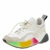 Hot Sale ⌛ Stella McCartney White/Grey Faux Leather Eclypse Low Top 👟 Sneakers Size 38 For 👩 Women ✔️ -Stella McCartney Shop luxury women stella mccartney used shoes p526722 004