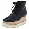Budget 😍 Stella McCartney Black Faux Leather Platform Lace Up Ankle 🥾 Boots Size 38 For 👩 Women ✨ -Stella McCartney Shop luxury women stella mccartney used shoes p532796 001