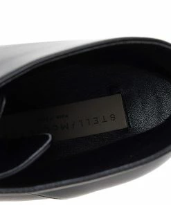 Budget 😍 Stella McCartney Black Faux Leather Platform Lace Up Ankle 🥾 Boots Size 38 For 👩 Women ✨ -Stella McCartney Shop luxury women stella mccartney used shoes p532796 003