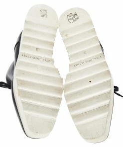 Budget 😍 Stella McCartney Black Faux Leather Platform Lace Up Ankle 🥾 Boots Size 38 For 👩 Women ✨ -Stella McCartney Shop luxury women stella mccartney used shoes p532796 004