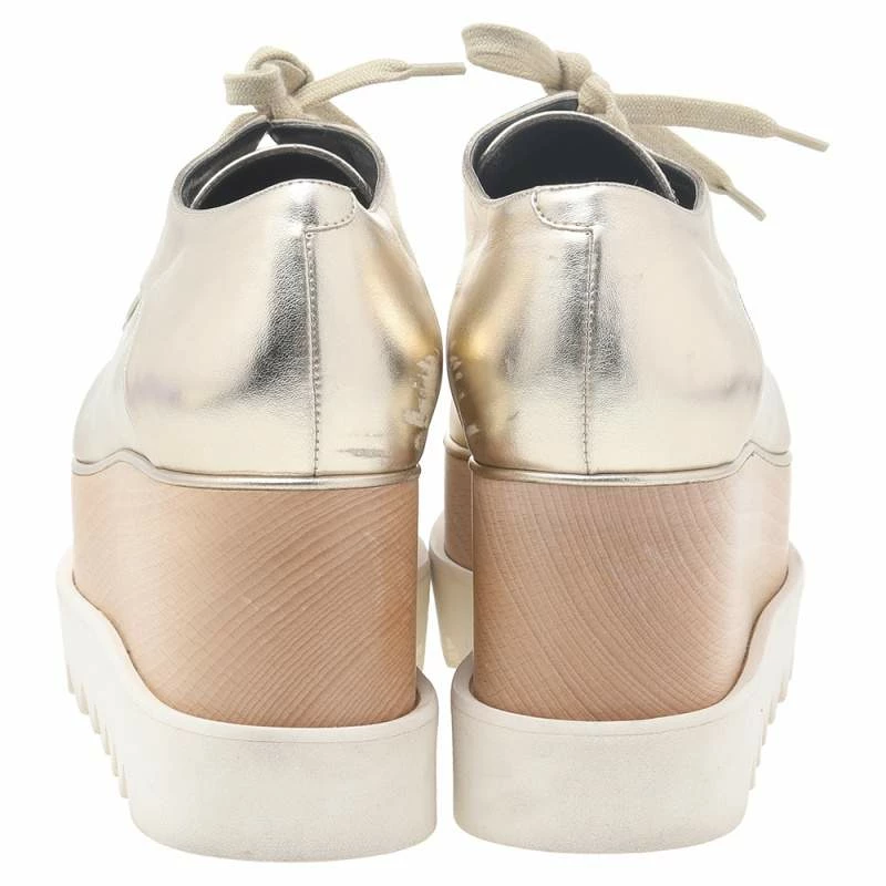 Deals ✔️ Stella McCartney Gold Faux Leather Elyse Platform Derby Size 36 For 👩 Women 🔥 7 Deals ✔️ Stella McCartney Gold Faux Leather Elyse Platform Derby Size 36 For 👩 Women 🔥 - Image 5