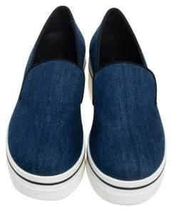 New 🎁 Stella McCartney Blue Denim Binx Slip On Platform 👟 Sneakers Size 36 For 👩 Women 🔔 -Stella McCartney Shop luxury women stella mccartney used shoes p535827 004