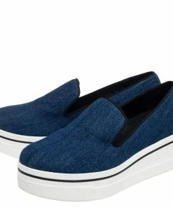 New 🎁 Stella McCartney Blue Denim Binx Slip On Platform 👟 Sneakers Size 36 For 👩 Women 🔔 -Stella McCartney Shop luxury women stella mccartney used shoes p535827 009