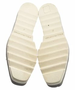 Brand new 😉 Stella McCartney Silver Faux Leather Elyse Platform Derby 👟 Sneakers Size 37 For 👩 Women 🌟 -Stella McCartney Shop luxury women stella mccartney used shoes p551586 003