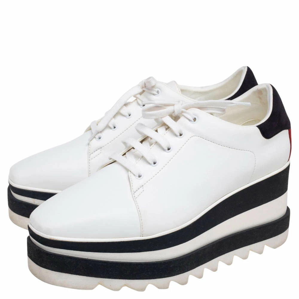 Buy ๐ Stella McCartney White Faux Leather Elyse Platform Derby Size 37 For ๐ฉ Women ๐ 6 Buy ๐ Stella McCartney White Faux Leather Elyse Platform Derby Size 37 For ๐ฉ Women ๐ - Image 4
