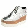 Wholesale 🔔 Stella McCartney Silver Faux Patent And Leather Elyse Star Platform Lace Up 👟 Sneakers Size 37 For 👩 Women 😍 -Stella McCartney Shop luxury women stella mccartney used shoes p554365 003