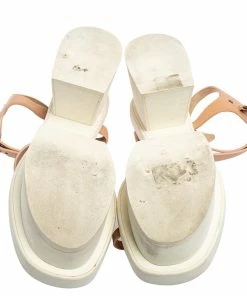 Best deal 🥰 Stella McCartney Peach Faux Leather Altea Platform 🩴 Sandals Size 41 For 👩 Women ⌛ -Stella McCartney Shop luxury women stella mccartney used shoes p556093 001