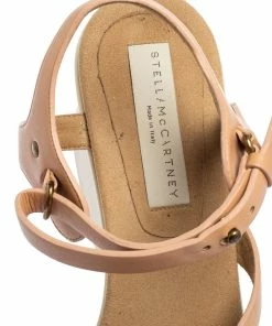 Best deal 🥰 Stella McCartney Peach Faux Leather Altea Platform 🩴 Sandals Size 41 For 👩 Women ⌛ -Stella McCartney Shop luxury women stella mccartney used shoes p556093 009