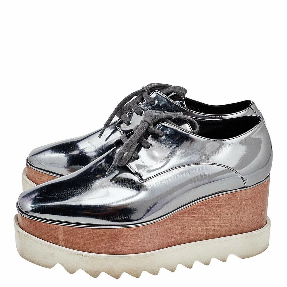 Flash Sale ⭐ Stella McCartney Faux Patent Leather Elyse Platform 👟 Sneakers Size 38 For 👩 Women ✔️ 6 Flash Sale ⭐ Stella McCartney Faux Patent Leather Elyse Platform 👟 Sneakers Size 38 For 👩 Women ✔️ - Image 4