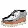 Flash Sale ⭐ Stella McCartney Faux Patent Leather Elyse Platform 👟 Sneakers Size 38 For 👩 Women ✔️ -Stella McCartney Shop luxury women stella mccartney used shoes p556935 003