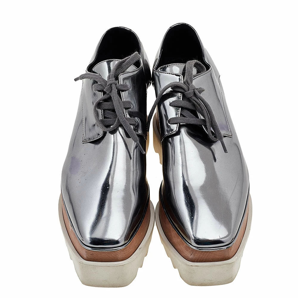 Flash Sale ⭐ Stella McCartney Faux Patent Leather Elyse Platform 👟 Sneakers Size 38 For 👩 Women ✔️ 5 Flash Sale ⭐ Stella McCartney Faux Patent Leather Elyse Platform 👟 Sneakers Size 38 For 👩 Women ✔️ - Image 3