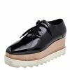 Buy 🧨 Stella McCartney Black Faux Patent Leather Elyse Platforms 👟 Sneakers Size 39 For 👩 Women ⭐ -Stella McCartney Shop luxury women stella mccartney used shoes p557298 005