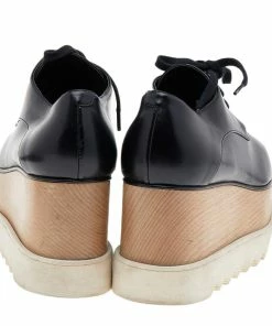 Promo 😉 Stella McCartney Black Faux Leather Elyse Platform Derby Size 37.5 For 👩 Women 🌟 -Stella McCartney Shop luxury women stella mccartney used shoes p557394 003