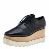 Promo 😉 Stella McCartney Black Faux Leather Elyse Platform Derby Size 37.5 For 👩 Women 🌟 -Stella McCartney Shop luxury women stella mccartney used shoes p557394 005