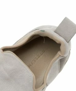 Wholesale 👏 Stella McCartney Grey Faux Suede And Velvet Logo Embossed Slip On 👟 Sneakers Size 40 For 👩 Women 💯 -Stella McCartney Shop luxury women stella mccartney used shoes p557720 005