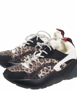 Coupon 👏 Stella McCartney Multicolor Faux Suede And Fabric Eclypse Low-Top 👟 Sneakers Size 40 For 👩 Women 🎉 -Stella McCartney Shop luxury women stella mccartney used shoes p557897 005