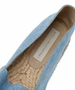 Flash Sale 🎉 Stella McCartney Blue/White Star Print Denim Rocio Espadrille Flats Size 40 For 👩 Women ⌛ -Stella McCartney Shop luxury women stella mccartney used shoes p559985 005