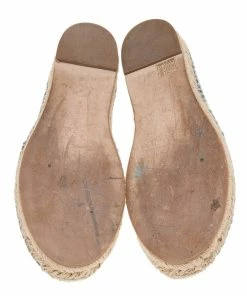 Flash Sale 🎉 Stella McCartney Blue/White Star Print Denim Rocio Espadrille Flats Size 40 For 👩 Women ⌛ -Stella McCartney Shop luxury women stella mccartney used shoes p559985 008