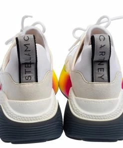 Hot Sale 🤩 Stella McCartney White Faux Leather And Faux Suede Eclypse Low-Top 👟 Sneakers Size 39 For 👩 Women 🎁 -Stella McCartney Shop luxury women stella mccartney used shoes p571464 007