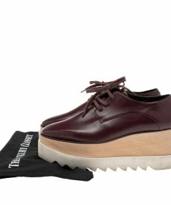 Best reviews of 🥰 Stella McCartney Burgundy Faux Leather Elyse Platform 👟 Sneakers Size 39 For 👩 Women 🛒 -Stella McCartney Shop luxury women stella mccartney used shoes p572792 001