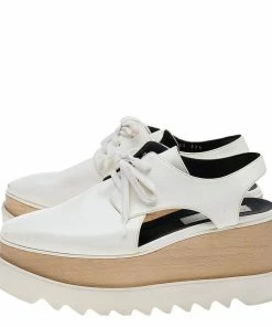 Best reviews of 🔔 Stella McCartney White Faux Leather Elyse Cut-Out Platform Derby Size 37.5 For 👩 Women 🧨 -Stella McCartney Shop luxury women stella mccartney used shoes p582271 002