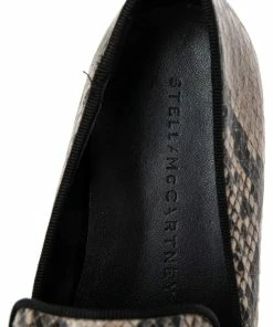 Brand new 🔔 Stella McCartney Beige/Black Python Embossed Leather Platform 👟 Sneakers Size 37 For 👩 Women ✨ -Stella McCartney Shop luxury women stella mccartney used shoes p582568 005