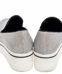 Cheapest 👏 Stella McCartney Grey Glitter Platform 👟 Sneakers Size 35 For 👩 Women 🎁 -Stella McCartney Shop luxury women stella mccartney used shoes p592668 005