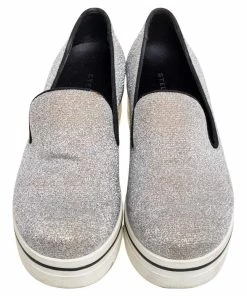 Cheapest 👏 Stella McCartney Grey Glitter Platform 👟 Sneakers Size 35 For 👩 Women 🎁 -Stella McCartney Shop luxury women stella mccartney used shoes p592668 006