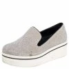 Cheapest 👏 Stella McCartney Grey Glitter Platform 👟 Sneakers Size 35 For 👩 Women 🎁