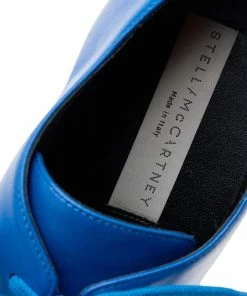 Flash Sale ⌛ Stella McCartney Blue Faux Leather Elyse Platform 👟 Sneakers Size 36 For 👩 Women 🌟 -Stella McCartney Shop luxury women stella mccartney used shoes p592731 005