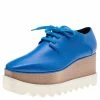 Flash Sale ⌛ Stella McCartney Blue Faux Leather Elyse Platform 👟 Sneakers Size 36 For 👩 Women 🌟 -Stella McCartney Shop luxury women stella mccartney used shoes p592731 006
