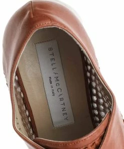 Deals 🔥 Stella McCartney Brown Faux Leather Elyse Platform Lace Up Derby Size 36 For 👩 Women 👍 -Stella McCartney Shop luxury women stella mccartney used shoes p593990 007
