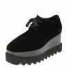 Brand new 💯 Stella McCartney Black Velvet Elyse Platform Lace Up Derby Size 36 For 👩 Women ⭐ -Stella McCartney Shop luxury women stella mccartney used shoes p593993 007
