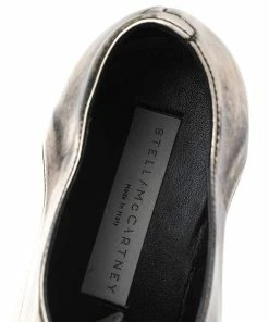Coupon 🧨 Stella McCartney Metallic Two Tone Faux Leather Elyse Lace Up Derby Size 36 For 👩 Women 😀 -Stella McCartney Shop luxury women stella mccartney used shoes p594011 007