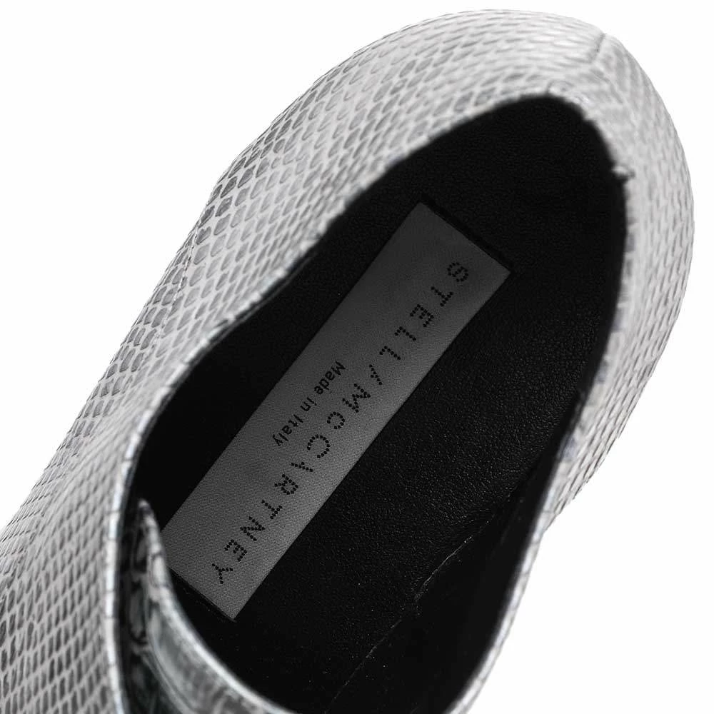 Brand new 😉 Stella McCartney Metallic Silver Faux Python Embossed Leather Elyse Platform Derby Size 36 For 👩 Women 😀 9 Brand new 😉 Stella McCartney Metallic Silver Faux Python Embossed Leather Elyse Platform Derby Size 36 For 👩 Women 😀 - Image 7