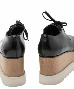 Best deal 👏 Stella McCartney Black Faux Leather Elyse Platform Derby 👟 Sneakers Size 38 For 👩 Women 😉 -Stella McCartney Shop luxury women stella mccartney used shoes p594080 008