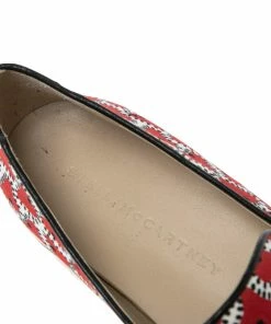 Flash Sale 🔥 Stella McCartney Red/White Canvas Binx Star Platform 👟 Sneakers Size 40 For 👩 Women 💯 -Stella McCartney Shop luxury women stella mccartney used shoes p594119 006