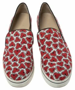 Flash Sale 🔥 Stella McCartney Red/White Canvas Binx Star Platform 👟 Sneakers Size 40 For 👩 Women 💯 -Stella McCartney Shop luxury women stella mccartney used shoes p594119 007