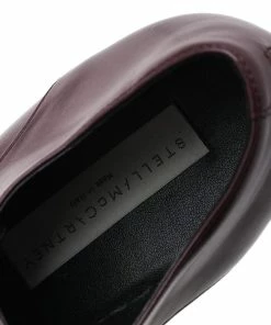Cheapest 🛒 Stella McCartney Burgundy Faux Leather Elyse Platform Lace Up Derby Size 38 For 👩 Women ❤️ -Stella McCartney Shop luxury women stella mccartney used shoes p596834 005