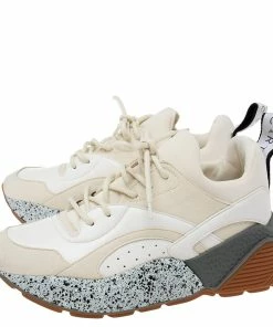 Best Pirce ⌛ Stella McCartney Multicolor Faux Suede And Faux Leather Eclypse Chunky 👟 Sneakers Size 37 For 👩 Women ⭐ -Stella McCartney Shop luxury women stella mccartney used shoes p601706 009