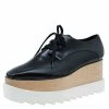 Brand new ✨ Stella McCartney Black Faux Leather Elyse Platform Derby Size 36.5 For 👩 Women 🔔 -Stella McCartney Shop luxury women stella mccartney used shoes p60295 001