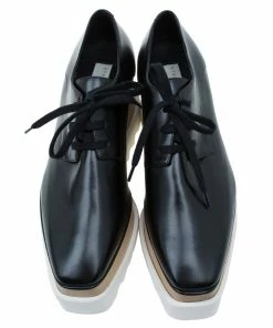 Brand new ✨ Stella McCartney Black Faux Leather Elyse Platform Derby Size 36.5 For 👩 Women 🔔 -Stella McCartney Shop luxury women stella mccartney used shoes p60295 006
